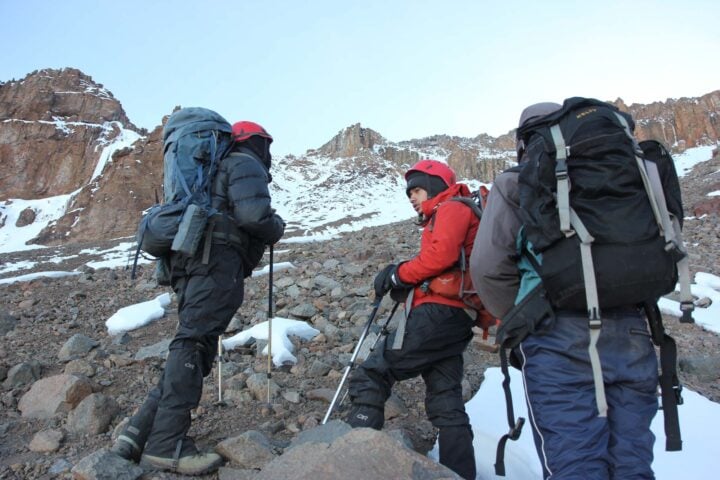 A group of hikers in Kilimanjaro.