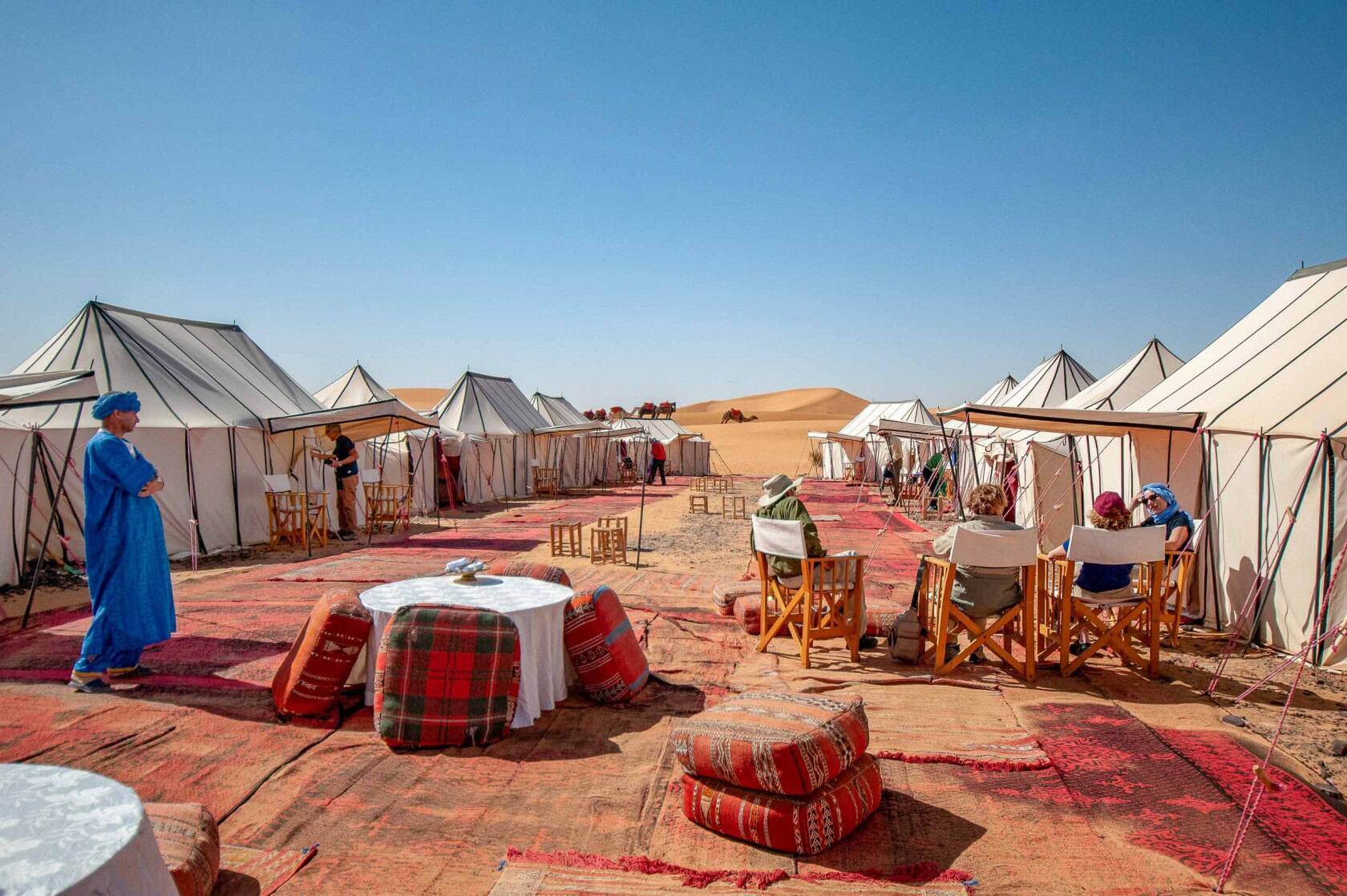 A luxurious camp site in Morocco.